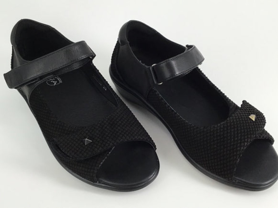 Size 36 Tango's Shoes | Via Nova Lite Drizzo Black Scale