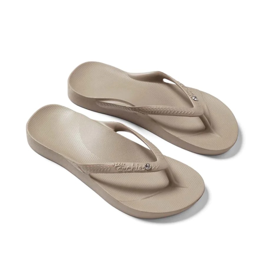 Orthotic Friendly Tango's Shoes | Archies Jandals Crystal Taupe